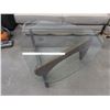 Image 2 : GLASS COFFEE TABLE & 2 MATCHING SIDE TABLES
