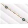 Image 2 : 10K YELLOW GOLD 5 ALEXANDRITE (1.9CT) DIAMOND (0.12CT) BRACELET. INSURANCE VALUE $2475