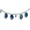 Image 2 : 10K WHITE GOLD SAPPHIRE (10.80CT) NECKLACE HAND ASSEMBLED IN CANADA. INSURANCE VALUE $4900