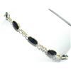 Image 2 : 14K YELLOW GOLD 12 SAPPHIRE (7.0CT) BRACELET. INSURANCE VALUE $6029