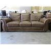 Image 2 : BROWN LEATHER SOFA/LOVESEAT & CHAIR SET