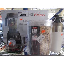 VITAMIX HIGH-PERFORMANCE BLENDER/3" ADJUSTABLE FLUID MASTER/GOOD GRIPS CONTAINER/VACUUM INSULATED