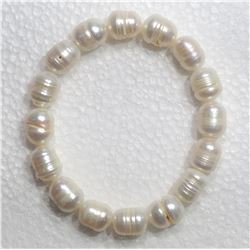 FRESH WATER PEARL FLEXIBLE SIZE BRACELET.