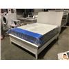 Image 2 : QUEEN SIZE WHITE FINISH BED HEADBOARD, FOOTBOARD & RAILS