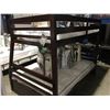 Image 2 : CHERRY WOOD FINISH BUNK BED SET - FULL SIZED BOTTOM , TWIN SIZE TOP