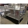 Image 2 : WHITE FINISH BUNK BED SET, COMES COMPLETE WITH MATTRESSES