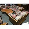 Image 2 : 5 PCS WICKER SUNROOM LOUNGE SET - SOFA, 2 CHAIRS,  FOOT STOOL & COFFEE TABLE
