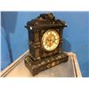 Image 2 : ANTIQUE PORCELAIN FACE H.A.C. 14 DAY STRIKE MANTLE CLOCK MADE IN WURTTEMBERG