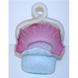 WEBB PINK & BABY BLUE HANDLED BASKET