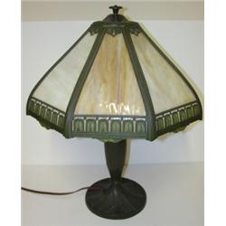 RAINAUD SLAG GLASS TABLE LAMP