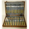 Image 1 : SILVERPLATE FISH FLATWARE SET W/OAK CASE