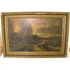 Image 1 : UNKNOWN OIL ON CANVAS PAINTING OF FARMSTEAD