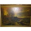 Image 2 : UNKNOWN OIL ON CANVAS PAINTING OF FARMSTEAD