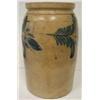Image 1 : LARGE BLUE DECORATED STONEWARE CROCK