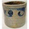 Image 2 : BLUE DEC. STONEWARE CROCK W/HANDLES
