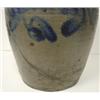 Image 3 : BLUE DEC. STONEWARE CROCK W/EARS