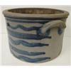 Image 4 : BLUE DEC. STONEWARE CROCK W/EARS