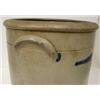 Image 4 : BLUE DEC. STONEWARE CROCK W/EARS