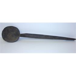 PRIMITIVE BLACK PAINTED LADLE