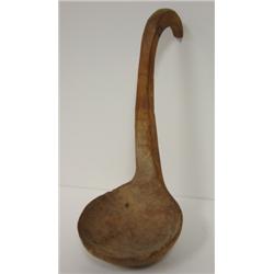 PRIMITIVE WOODEN LADLE