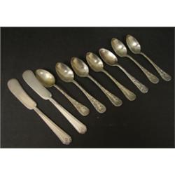 9 PC. LOT OF SILVER FLATWARE