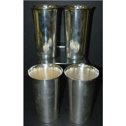 4 PREISNER STERLING SILVER CUPS