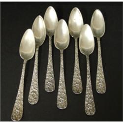 SET OF 7 STIEFF STERLING SILVER SPOONS