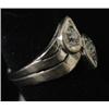 Image 3 : LADIES 14 KT. WHITE GOLD DIAMOND RING