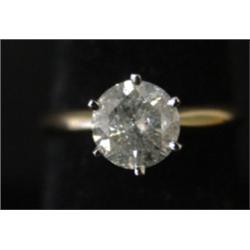 14 KT. YELLOW GOLD DIAMOND SOLITAIRE RING