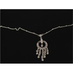 14 KT. WHITE GOLD DIAMOND NECKLACE