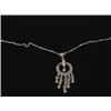 Image 1 : 14 KT. WHITE GOLD DIAMOND NECKLACE