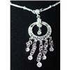 Image 2 : 14 KT. WHITE GOLD DIAMOND NECKLACE