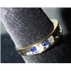 Image 3 : 14 KT. YELLOW GOLD SAPPHIRE & DIAMOND RING