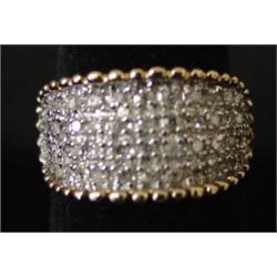 YELLOW GOLD DIAMOND DINNER RING