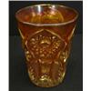 Image 2 : 4 MARIGOLD CARNIVAL GLASS TUMBLERS