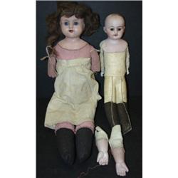 LOT OF 2 ANTIQUE DOLLS