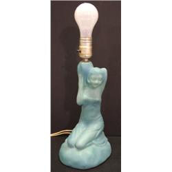 VAN BRIGGLE ART POTTERY TABLE LAMP