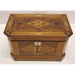 ROSEWOOD DRESSER BOX WITH INLAID DEC.