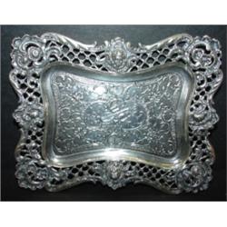 DECORATIVE STERLING SILVER TIP TRAY