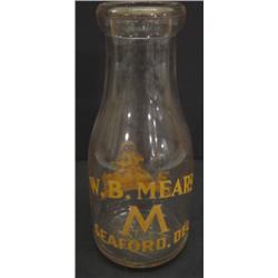 SEAFORD, DELAWARE MILK BOTTLE