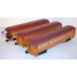 3 LIONEL TRAIN PASSENGER CARS
