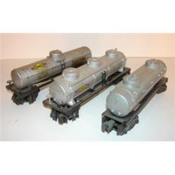 3 PC. LIONEL SUNOCO TANKER CAR LOT