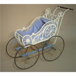 VICTORIAN WICKER BABY CARRIAGE
