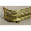 Image 2 : BRASS FIREPLACE FENDER WITH BALL FEET