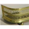 Image 3 : BRASS FIREPLACE FENDER WITH BALL FEET