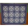 Image 1 : BLUE DECORATED SQUARE PATTERN QUILT