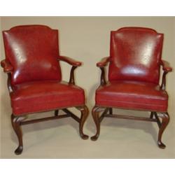 PR. OF QUEEN ANNE STYLE ARM CHAIRS
