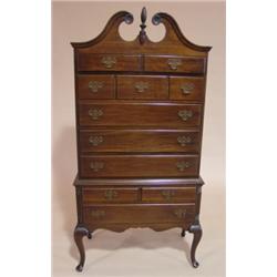 MAHOGANY QUEEN ANNE STYLE HIGHBOY