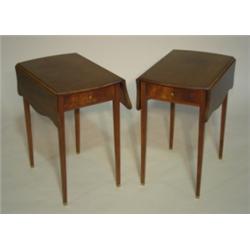 PR. OF MAHOGANY SINGLE DRAWER STANDS