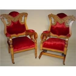 ORNATE 2 PC. VICTORIAN PARLOR SUITE